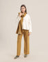 Sweater with round neckline with slits